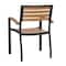 Flash Furniture Indoor/Outdoor Faux Teak Patio Chairs, PK4 4-XU-DG-HW6006-GG - alternate 3